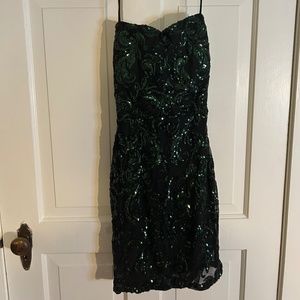 Windsor Black & Green Mini Bodycon Dress